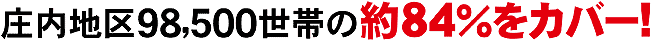 庄内地区98,500世帯の約84%をカバー!